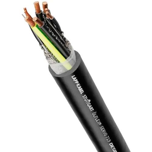 Abverkauf PVC Servoleitung ÖLFLEX SERVO 719 6 G 4G1,5 mm² + 2x1,5 mm², ungeschirmt, schwarz, 1020065