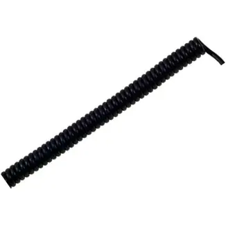 Abverkauf PUR Spiralkabel UNITRONIC SPIRAL 3 x 0,14 mm², AWG 26, geschirmt, schwarz, 73220207